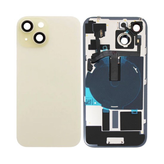 Tampa Traseira Apple iPhone 15 com Wireless Charge+Flashlight Flex Amarelo